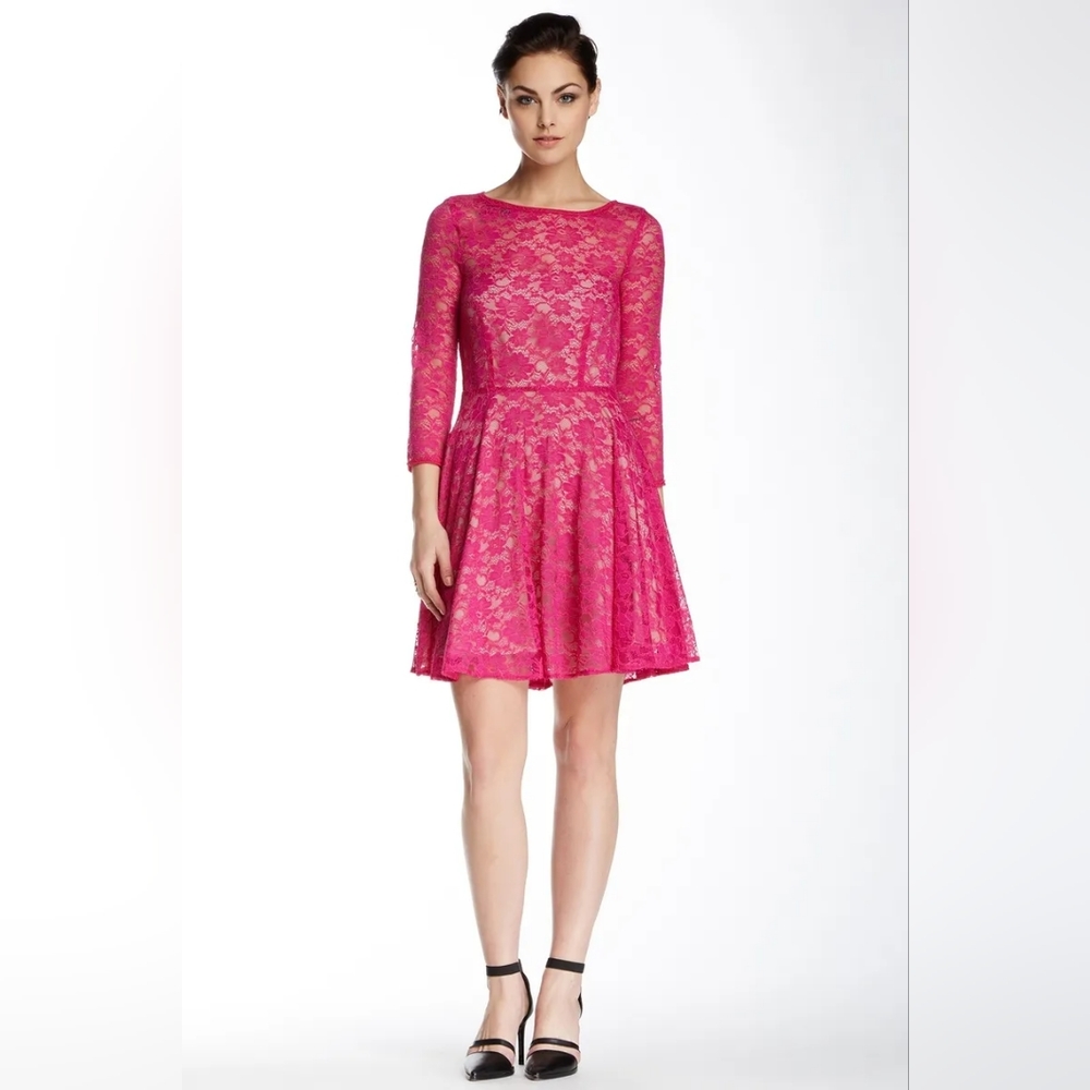 Pink Lace Dress French Fonnection